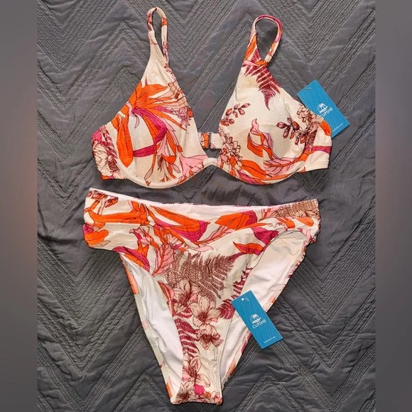 CUPSHE Bikini NWT Floral - Picture 4 of 7